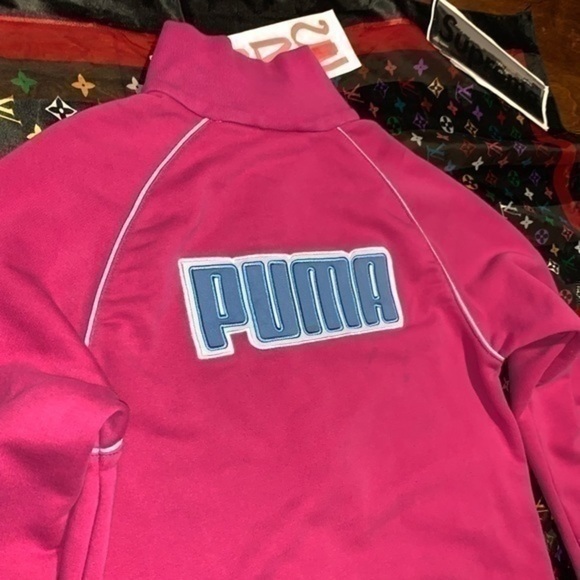 SOLD ARCHIVE - PUMA MOCKNECK ZIP UP JACKET TOP PINK BLUE PURPLE - Picture 3 of 8